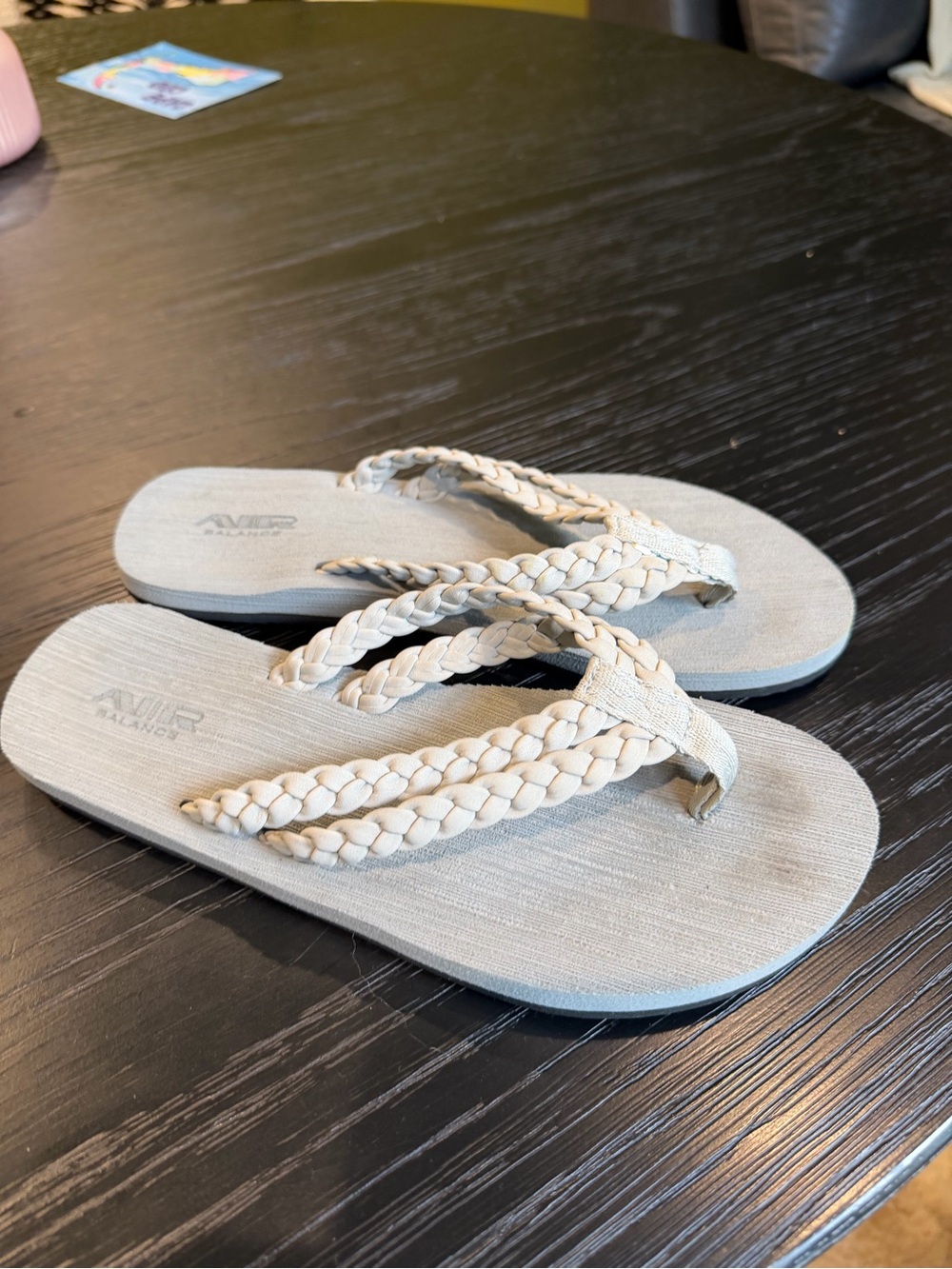 Air Balance Women's Braided Strap Sandals in Cream